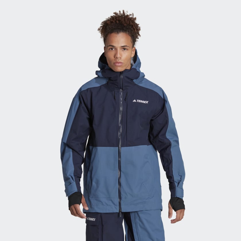 adidas TERREX 3-Layer Post-Consumer Nylon Snow Jacket - Blue | Men's ...