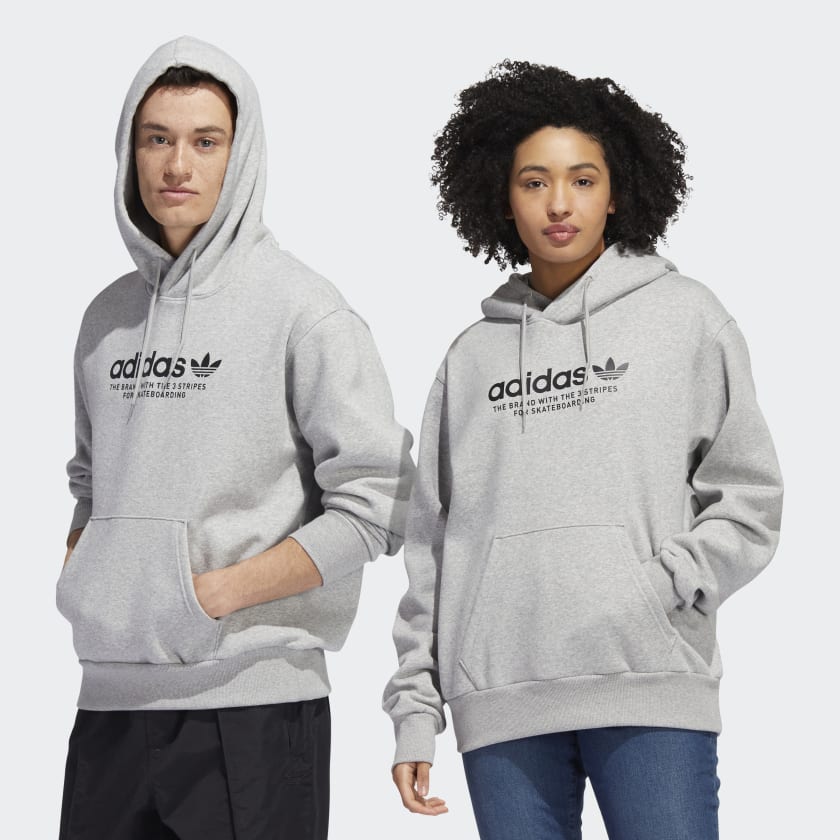 adidas Skateboarding 4.0 Logo Hoodie (Gender Neutral) - Grey | Unisex Skateboarding | US