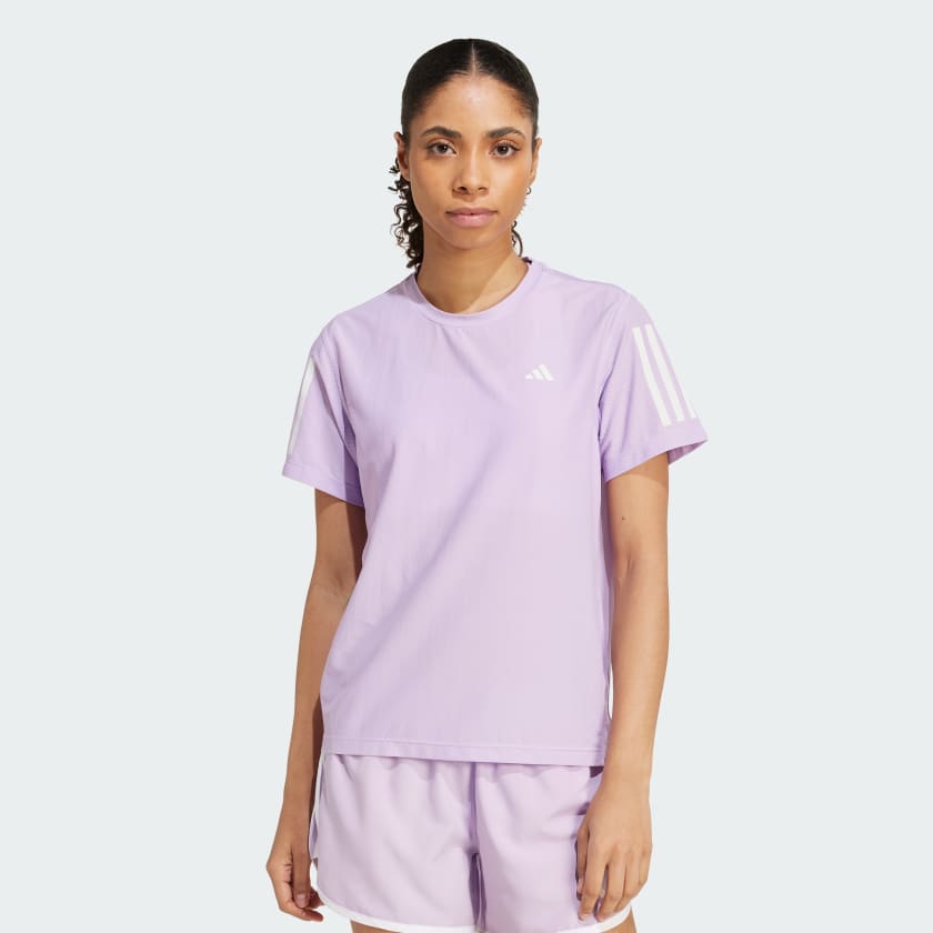 adidas Own The Run Tee - Purple | Free Shipping with adiClub