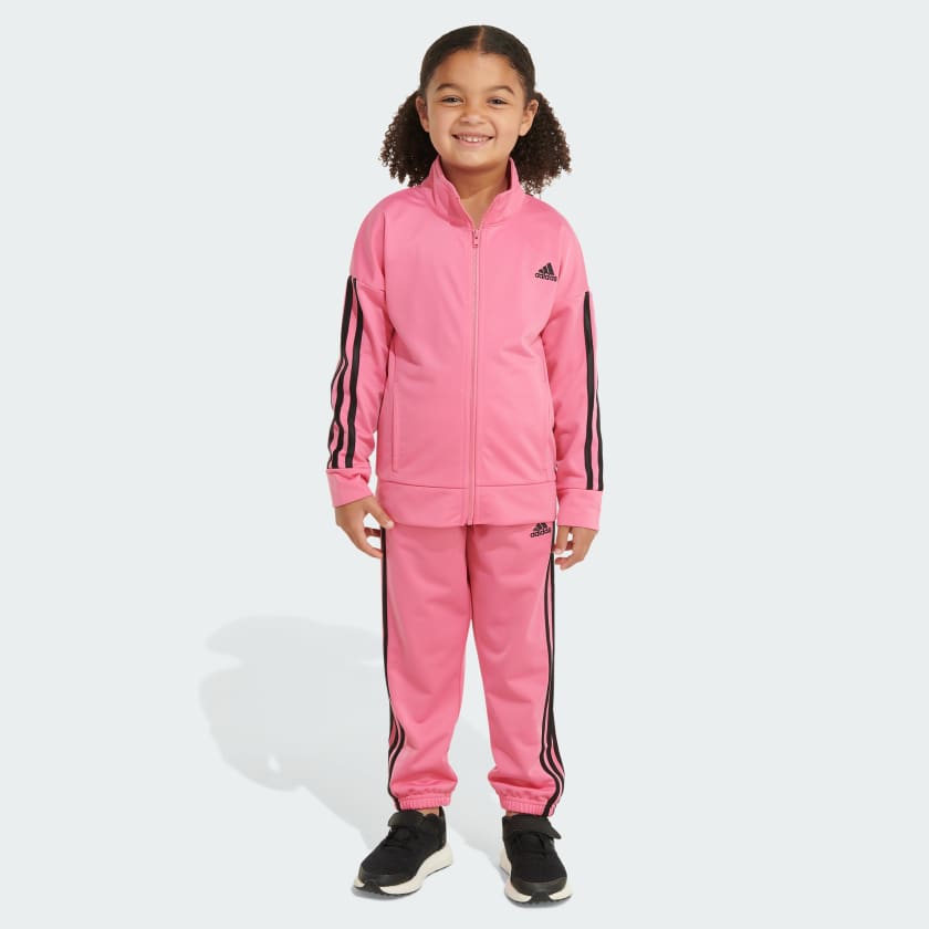 adidas Two-Piece Tricot | Sleeve - Essential Pink | Kids\' Training US adidas Long Set