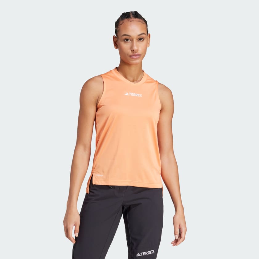 Adidas orange tank top shop
