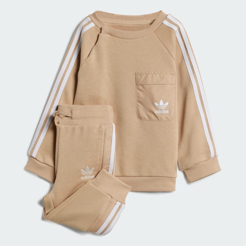 adidas Crew Set Kids - Beige | Free Shipping with adiClub