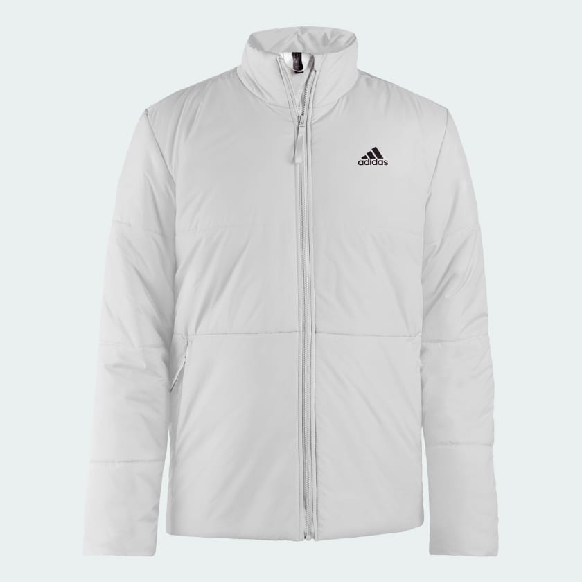 adidas Chamarra Termica BSC 3 Franjas Gris adidas Mexico