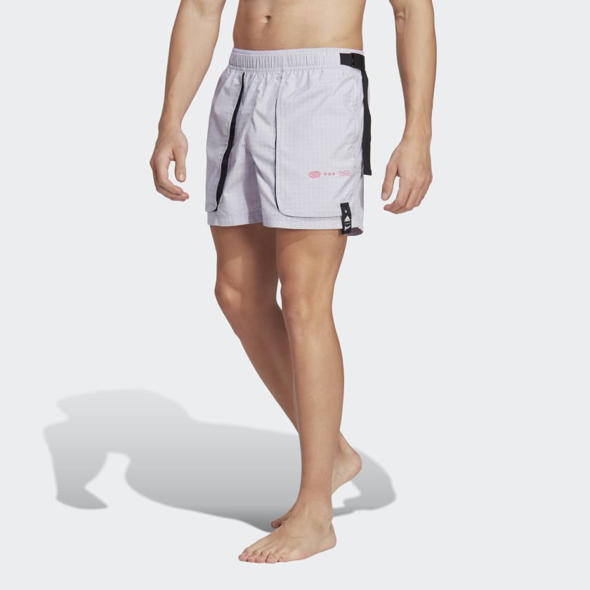 adidas Parley Buckle Cargo Swim Shorts (Gender Neutral) - Purple | Men's Swim adidas US