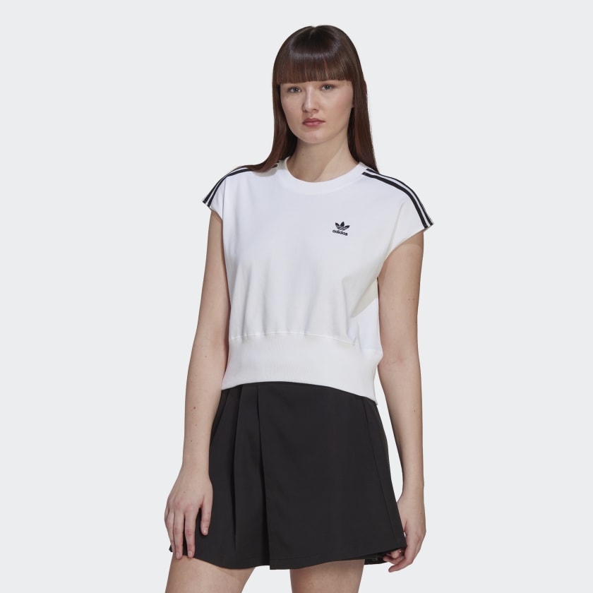 adidas Adicolor Classics Waist Cinch T-Shirt - White | adidas UK