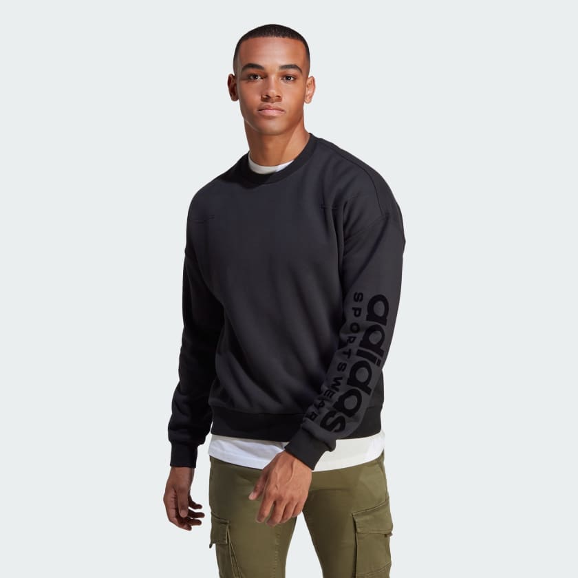 zin Merchandiser Uitdaging adidas Lounge Fleece Sweatshirt - Black | adidas Canada