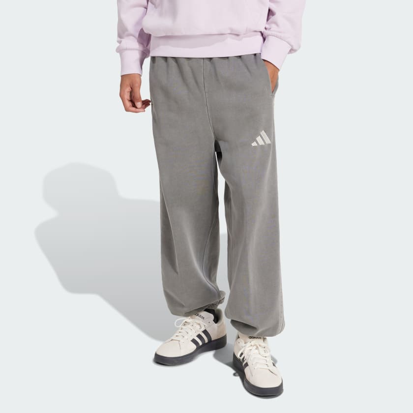adidas ALL SZN Fleece Washed Loose Pants - Black | Free