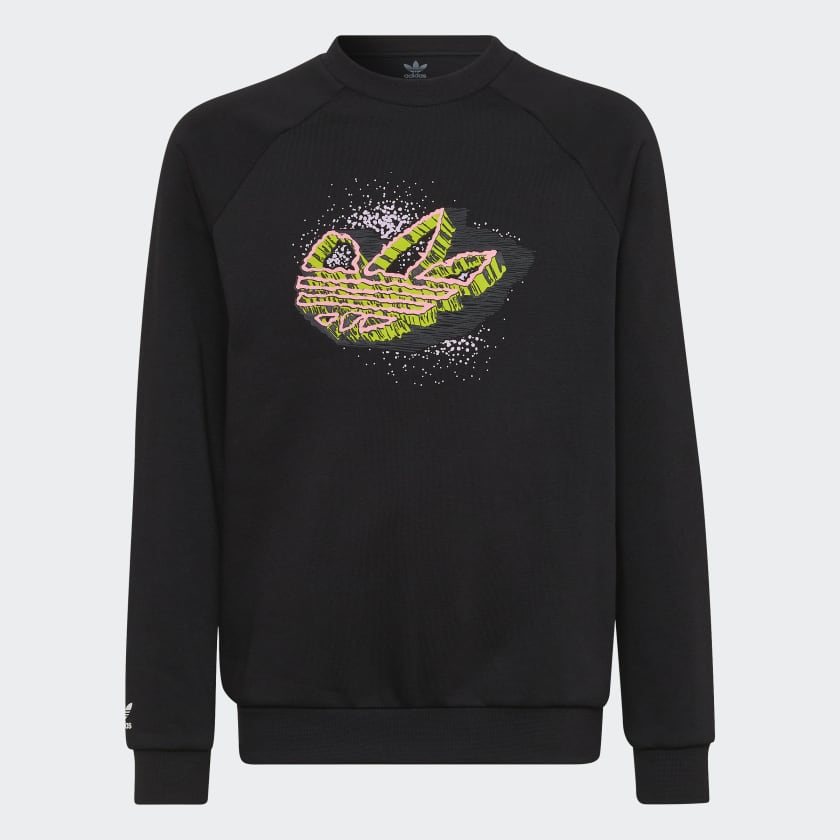 adidas Graphic Crew Sweatshirt Black adidas New Zealand
