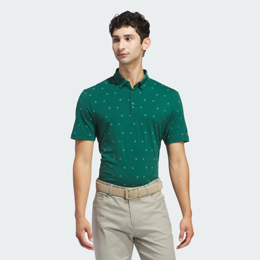 adidas Go-To Mini-Crest Print Polo Shirt - Green | adidas Canada