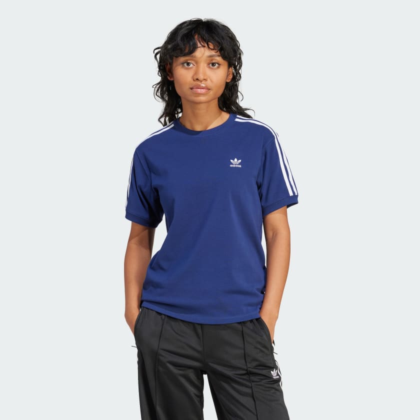 Adidas blue shirt womens discount
