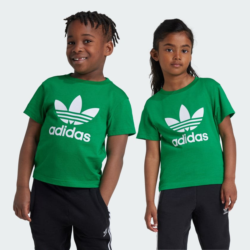 adidas Adicolor Trefoil Tee Kids Green adidas Finland