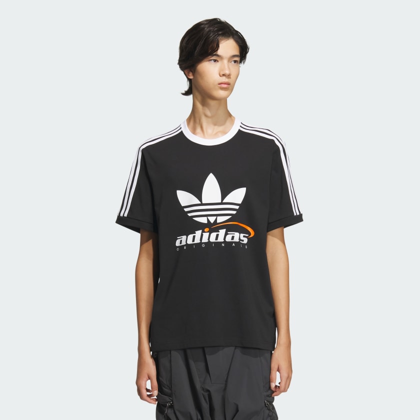 adidas Trefoil Logo Play Football Graphic Short Sleeve Tee Black adidas Malaysia