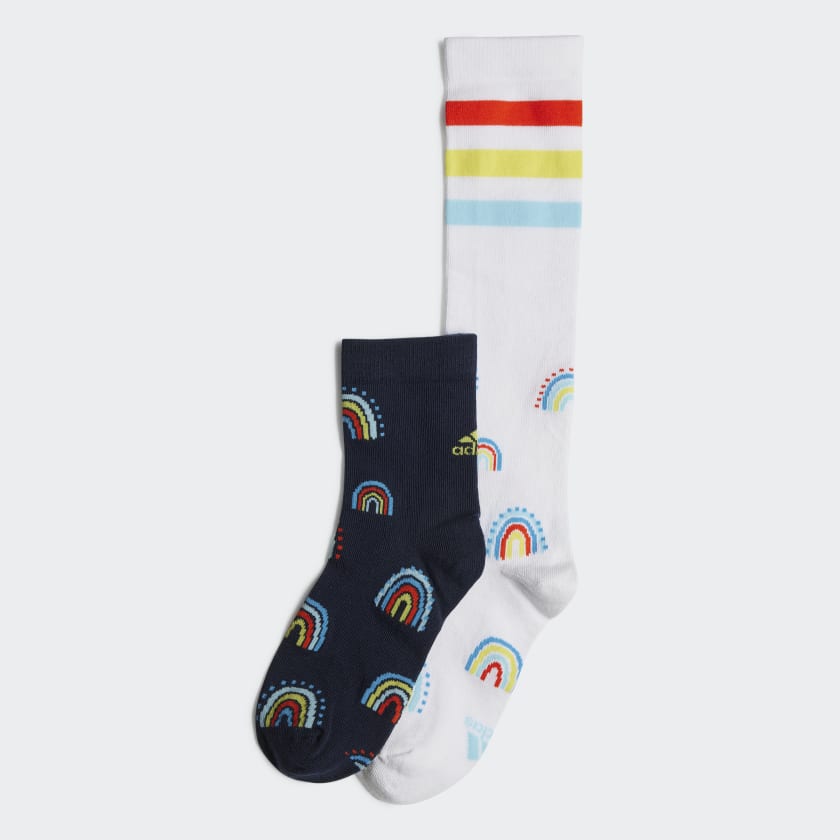 Armstrong artículo terrorismo adidas Rainbow Socks 2 Pairs - White | adidas UK