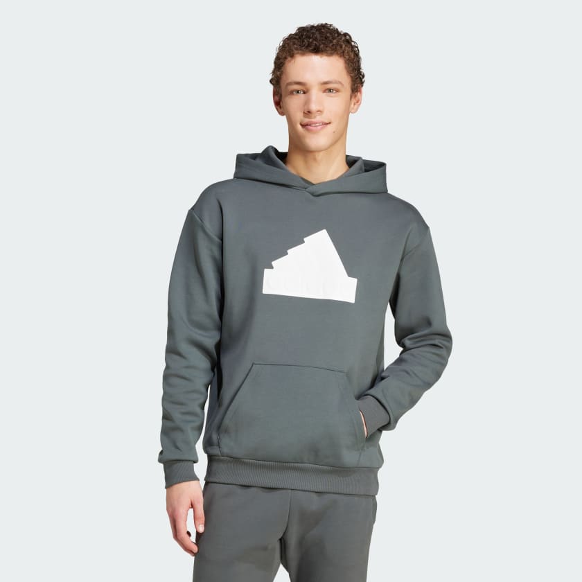 adidas Sudadera con Gorro Future Icons Badge of Sport Gris adidas Mexico