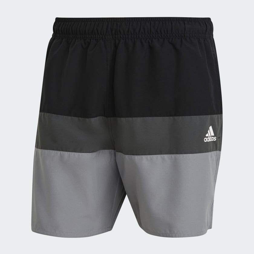 adidas Short-Length Colorblock Swim Shorts | Black adidas - GM2219 | US
