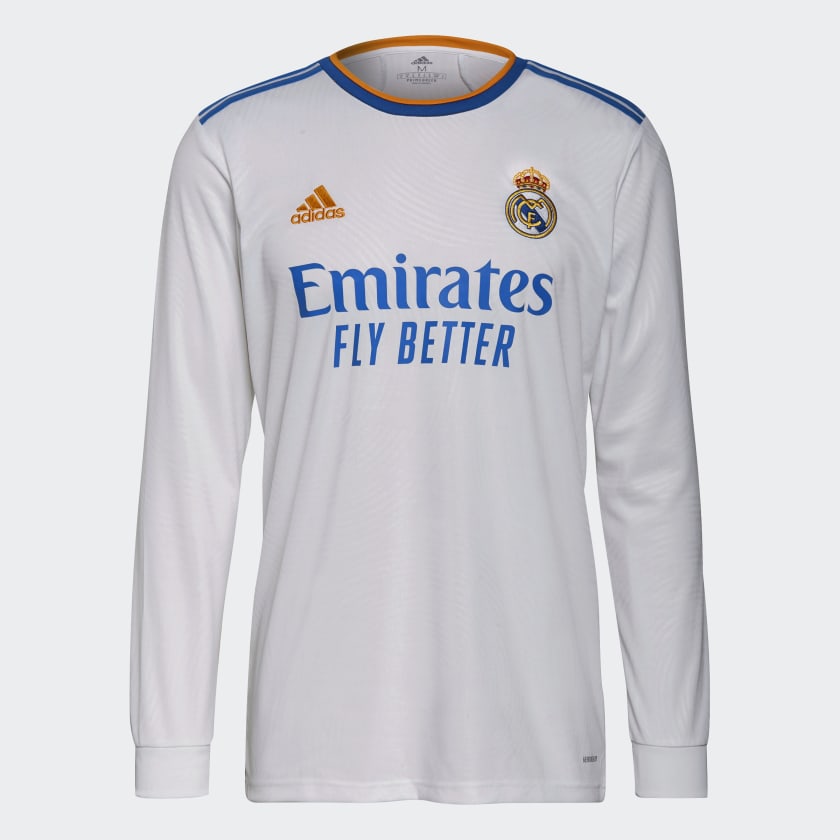 adidas Real Madrid 21/22 Long Sleeve Home Jersey - White | Men's Soccer |  adidas US