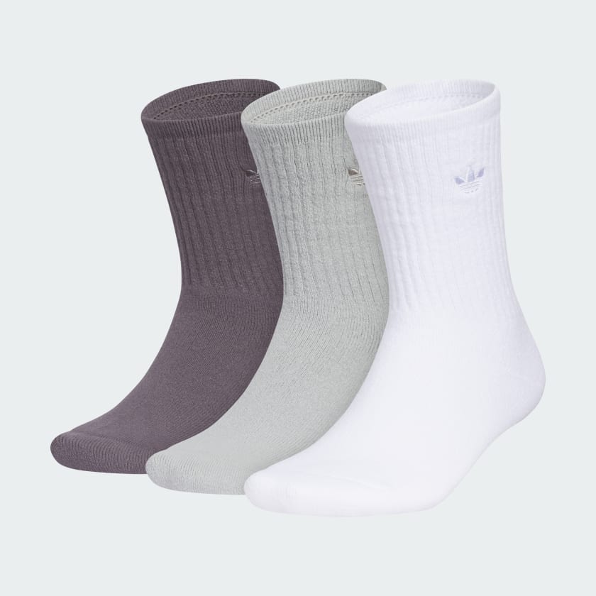 【ADIDAS】 Originals Comfort 3 Pack Crew Socks adidas Originals Comfort 3-Pack Crew Socks - White | Free
