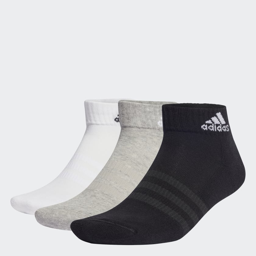 adidas Cushioned Sportswear Ankle Socks 6 Pairs - Grey | Free Delivery ...
