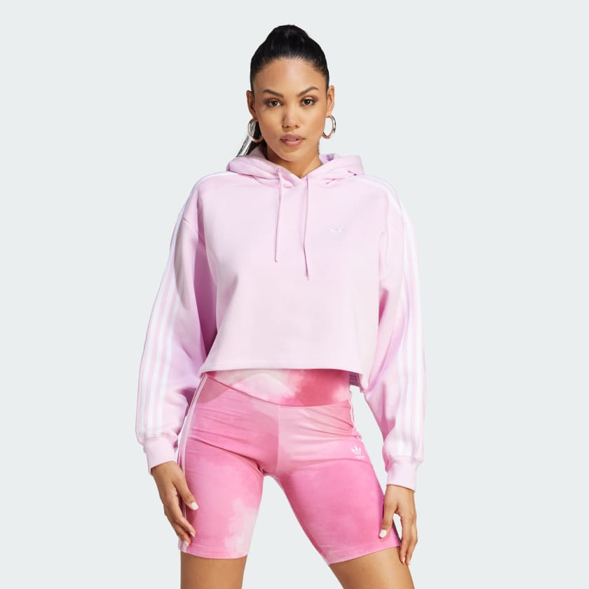 adidas Adicolor Classics Cropped Hoodie - Pink | Women\'s Lifestyle | adidas  US
