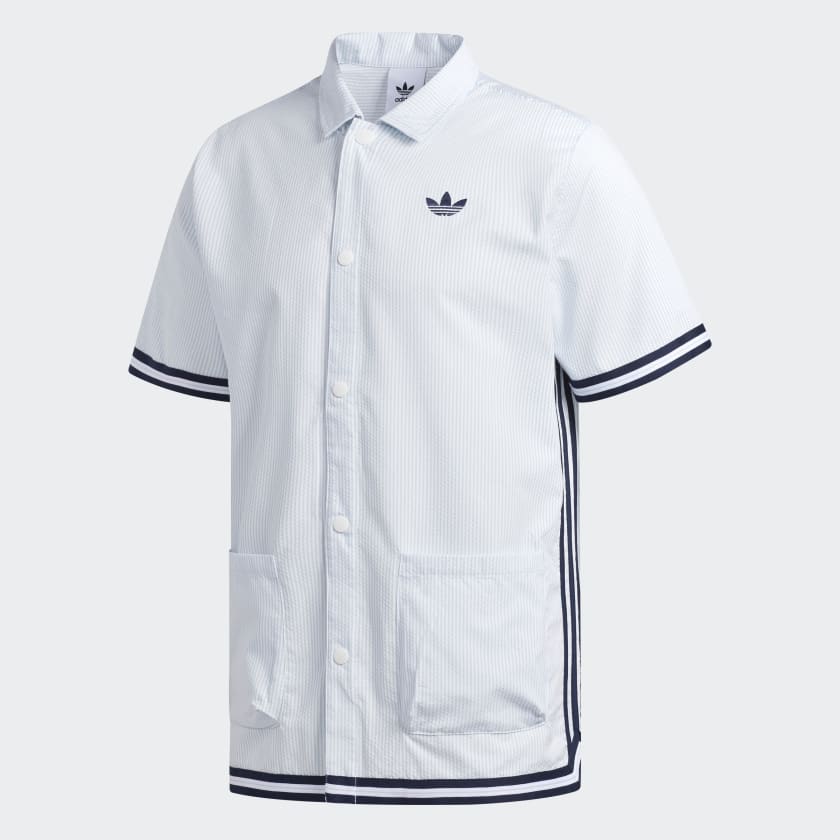adidas Seersucker Shooting Shirt Blue adidas Malaysia