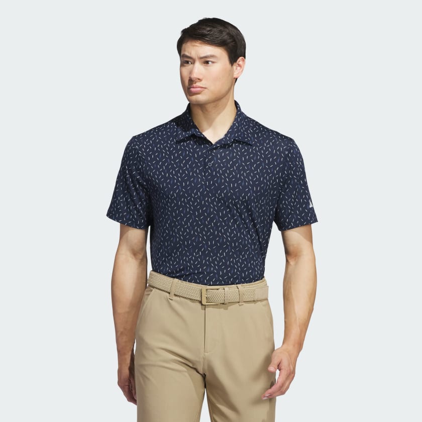 adidas Ultimate365 Allover Print Polo Shirt Blue Free Shipping with adiClub adidas US