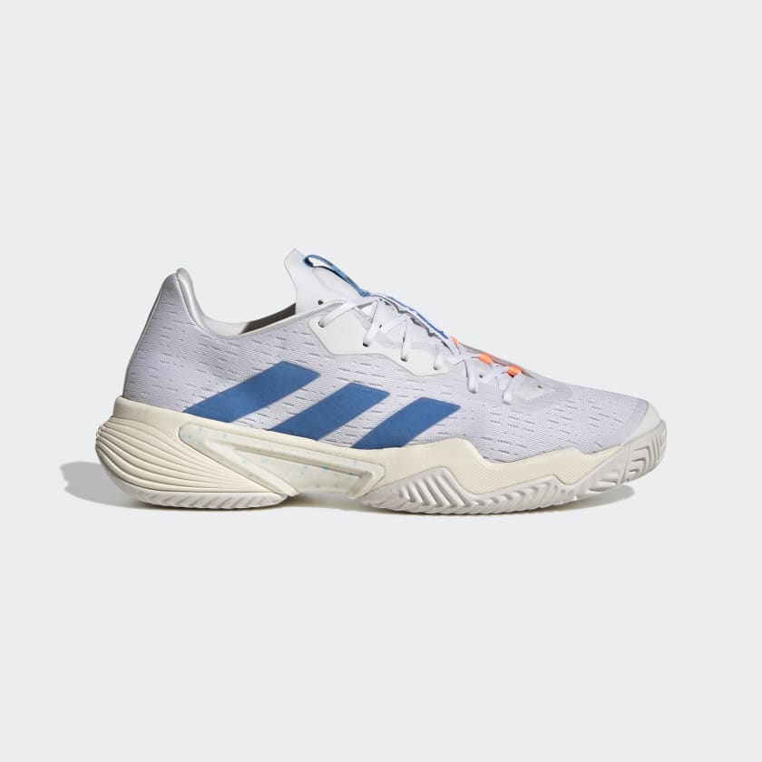 Adidas Men's Barricade Tennis Shoes (Cloud White / Pulse Blue / Mint Ton)