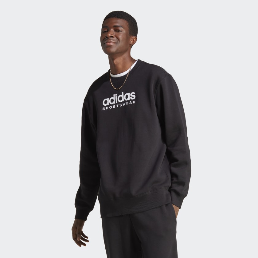 adidas All SZN Fleece Graphic Sweatshirt - Black | adidas UK