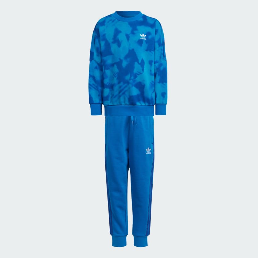 Conjunto de Verano Estampado de Cuello Redondo Azul adidas adidas Peru