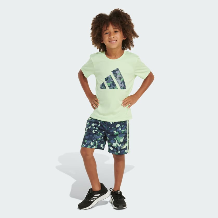 adidas POLY C TEE AOP 3S SHORT SET - Green | Kids' Lifestyle | adidas US