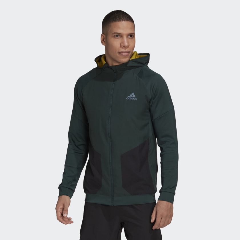 adidas Yoga Coverup Hoodie Green