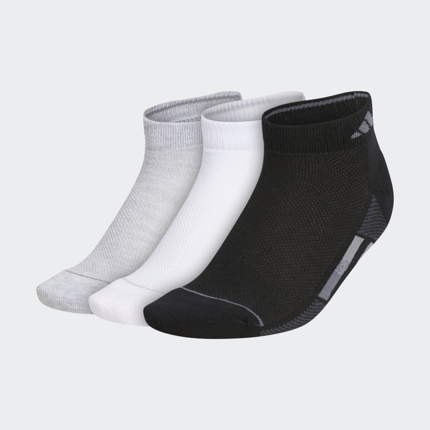 adidas Superlite Stripe Low-Cut Socks 3 Pairs - Black | Women's ...