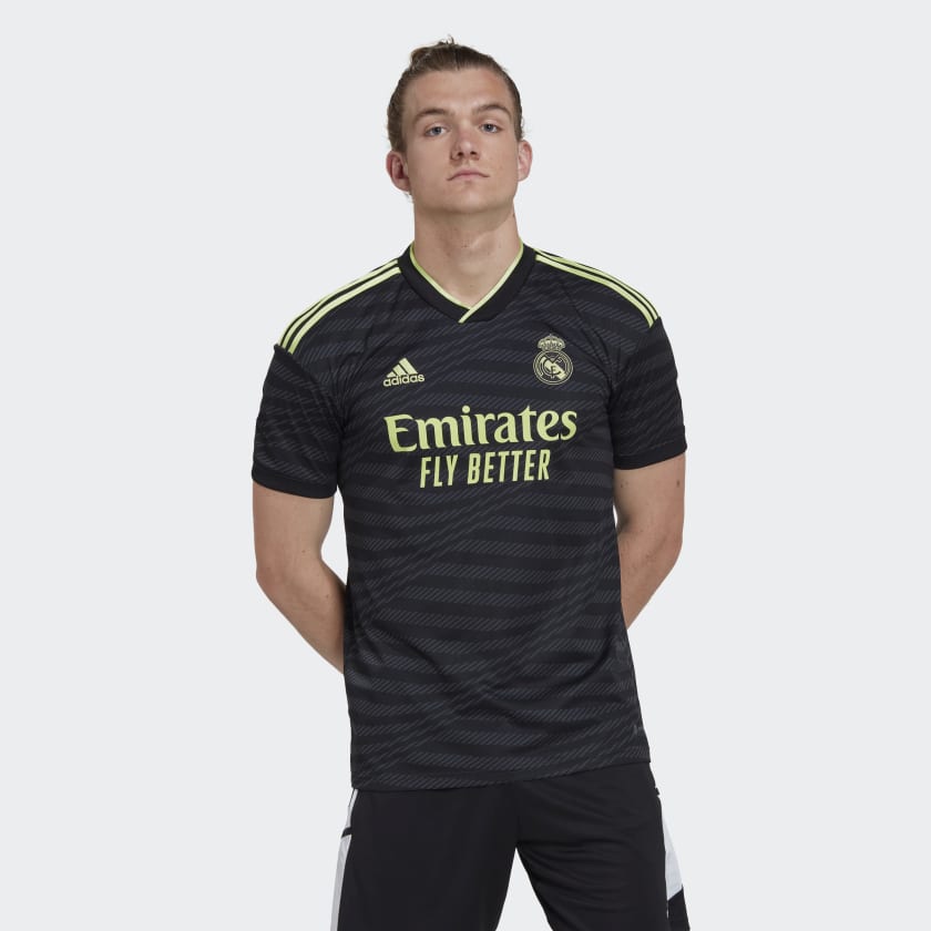 Camiseta adidas 3a Real Madrid niño 2022 2023 negra