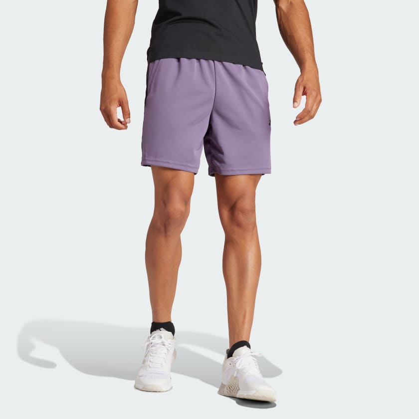 Short da allenamento Train Essentials Piqu 3 Stripes Viola