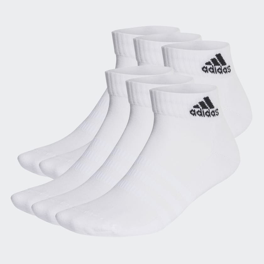 adidas Cushioned Sportswear Ankle Socks 6 Pairs - White | adidas Malaysia