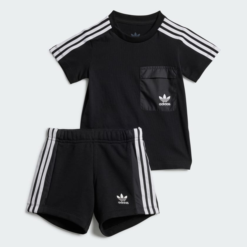 adidas Adicolor Shorts Tee Set Kids Black Free Shipping with adiClub adidas Canada