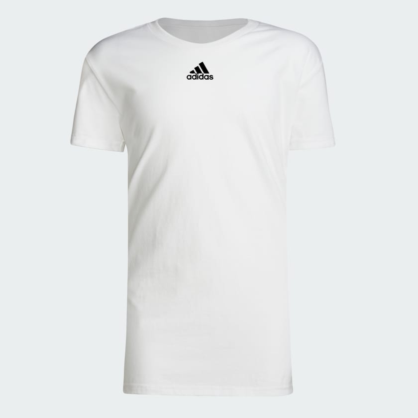 adidas Kids Short Sleeve Fresh Tee Blank/Logo - White | Free