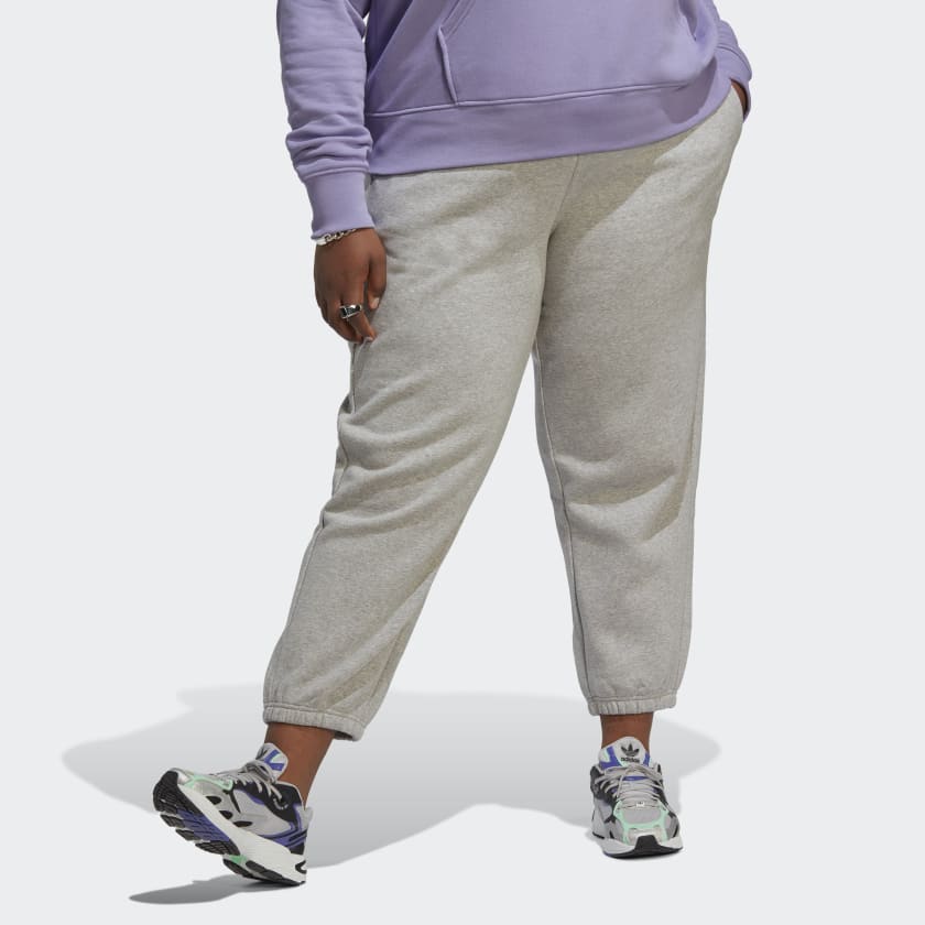 adidas Essentials Fleece Joggers (Plus Size) - Grey