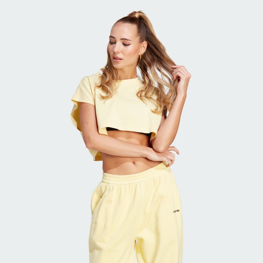 adidas Originals Muscle Crop Top Yellow adidas Canada