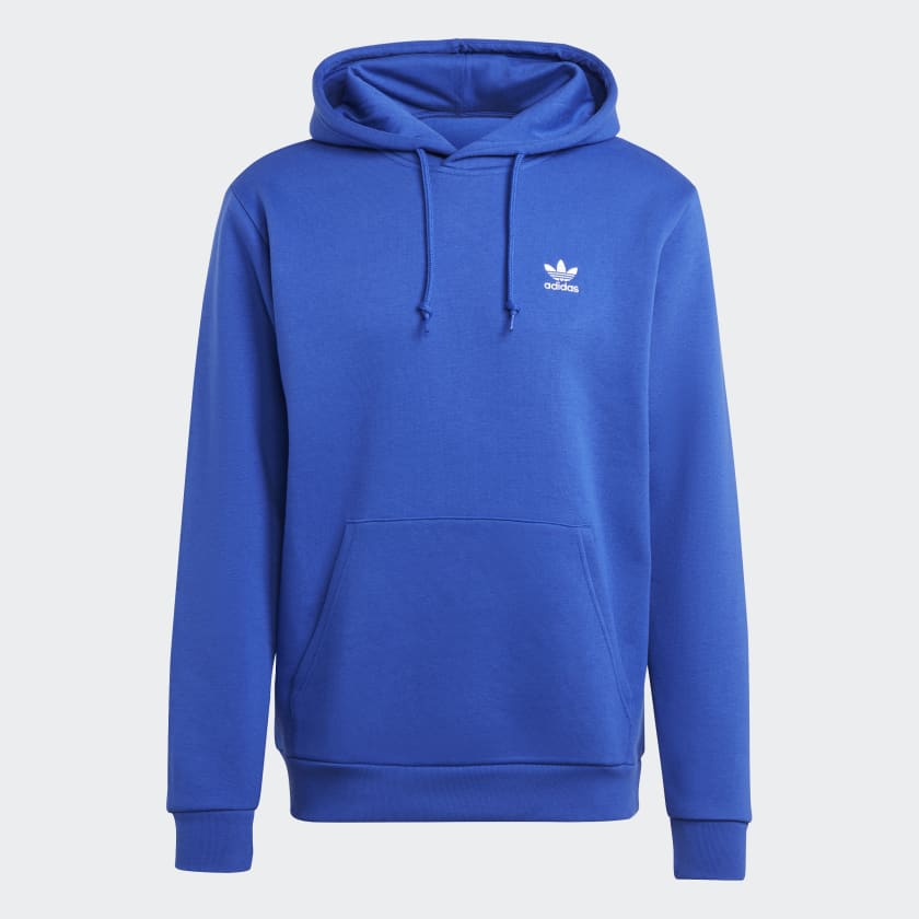 adidas Men s Lifestyle Trefoil Essentials Hoodie Blue adidas US
