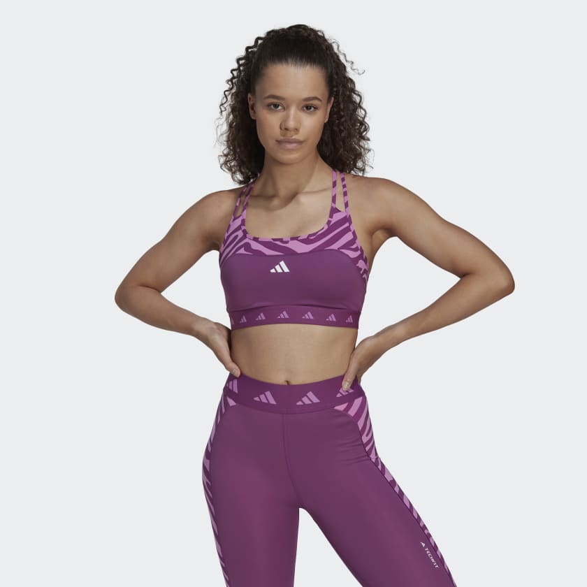 adidas Top Deportivo Hyperglam Techfit Zebra Soporte Medio