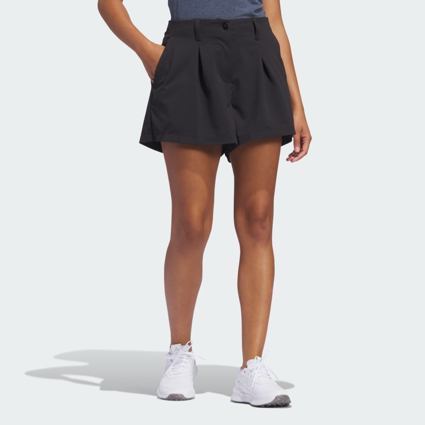 adidas Women's Golf Go-To Pleated Shorts - Black | Free Shipping with ...