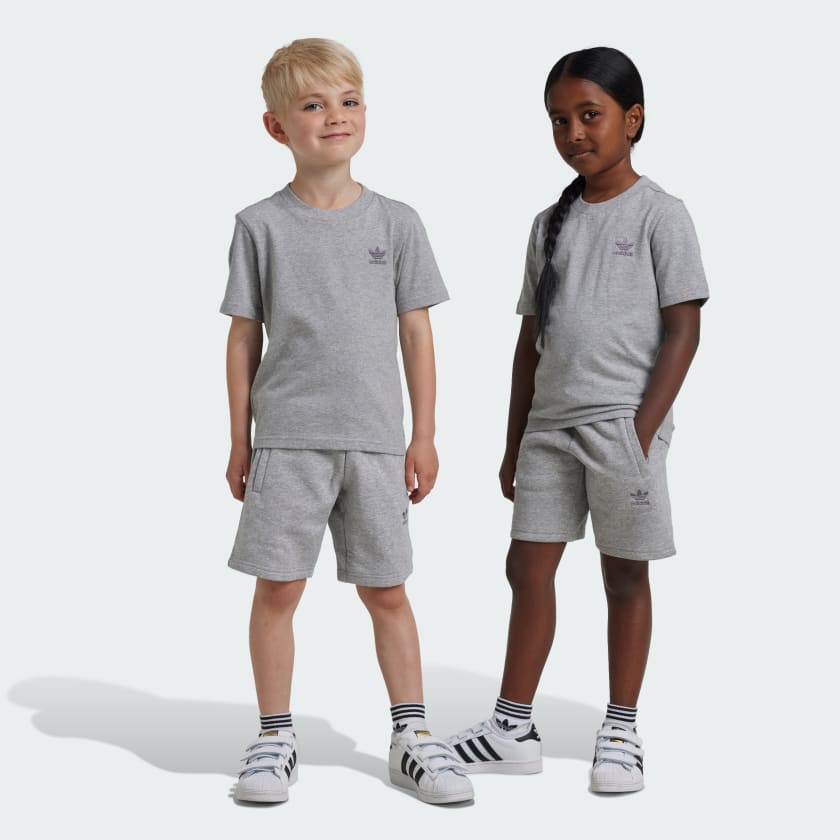 adidas Shorts Tee Set Kids Grey Free Shipping with adiClub adidas US