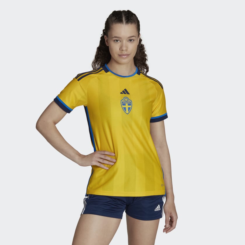 Women's Adidas Yellow Sweden National Team 2022/23 Home Replica Jersey