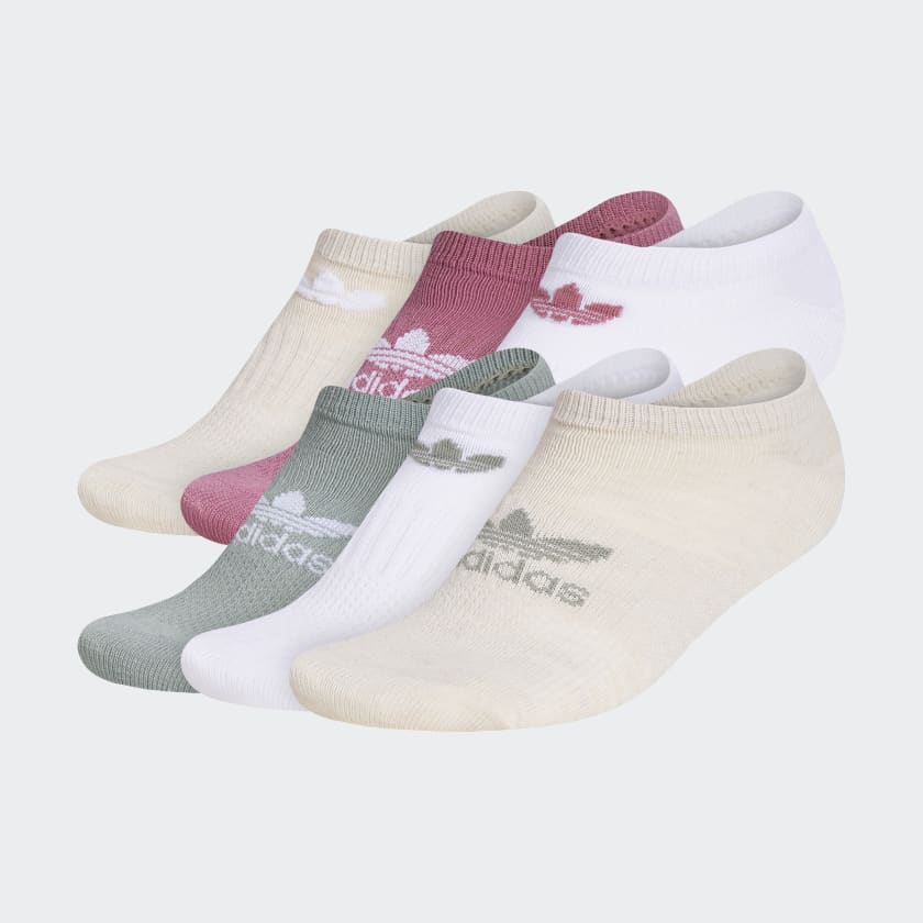adidas Classic Superlite No Show Socks 6 Pairs Beige Women s
