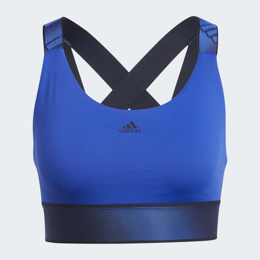 adidas Training Light-support Long Line Tiger-print Bra in Blue