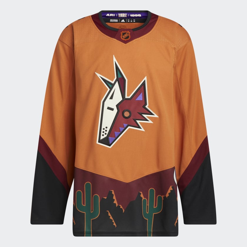 adidas Coyotes Authentic Reverse Retro Wordmark Jersey Orange Free Shipping with adiClub adidas US