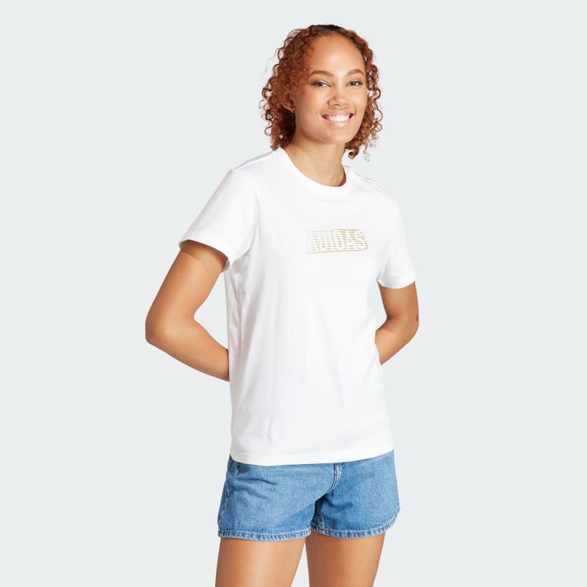 Adidas originals top remera white