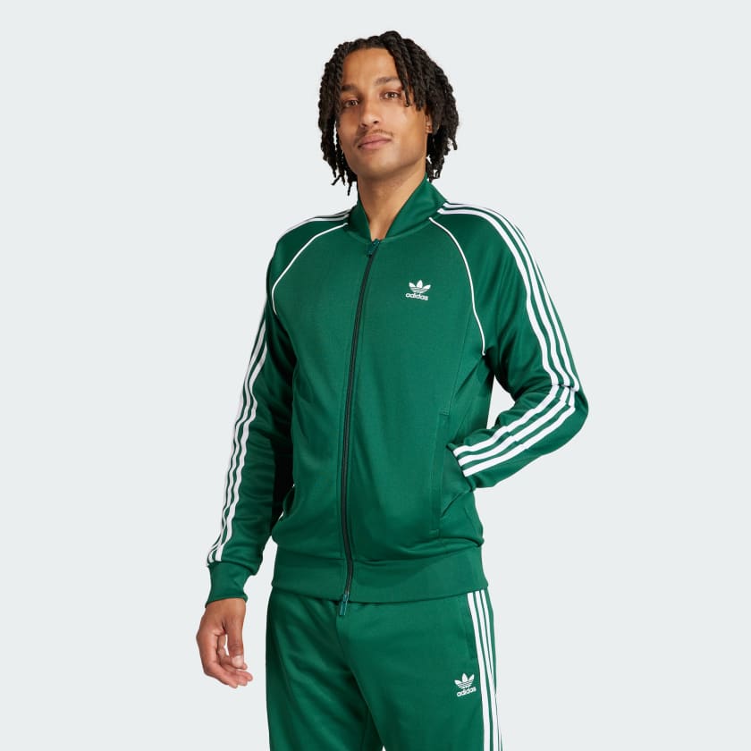 Adidas original green tracksuit new arrivals