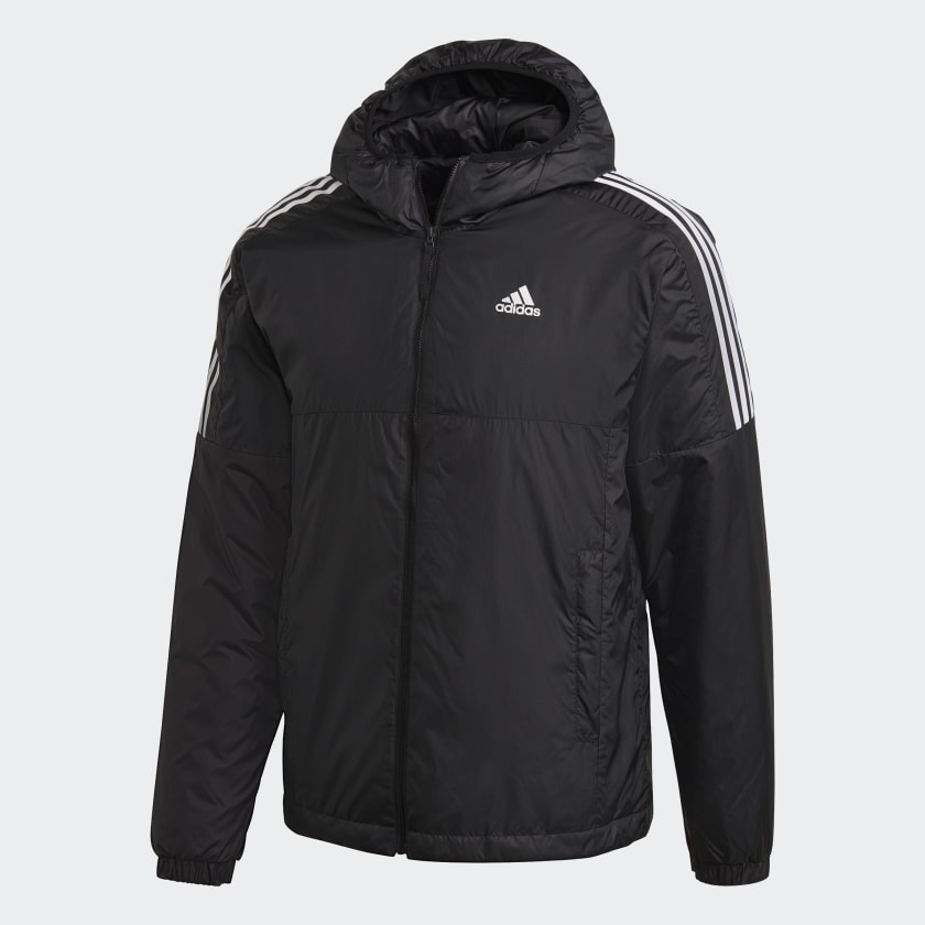 adidas Chamarra Termica Essentials con Gorro Negro adidas Mexico