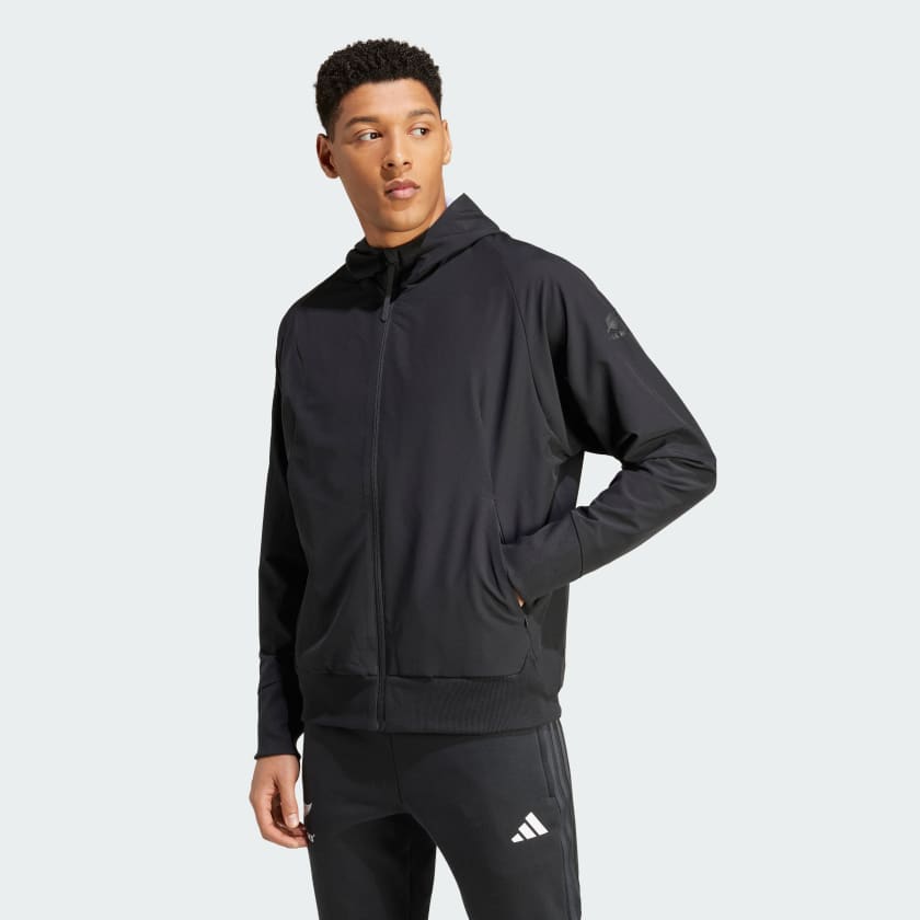 adidas All Blacks Z.N.E. Woven Full Zip Hoodie Black adidas UK